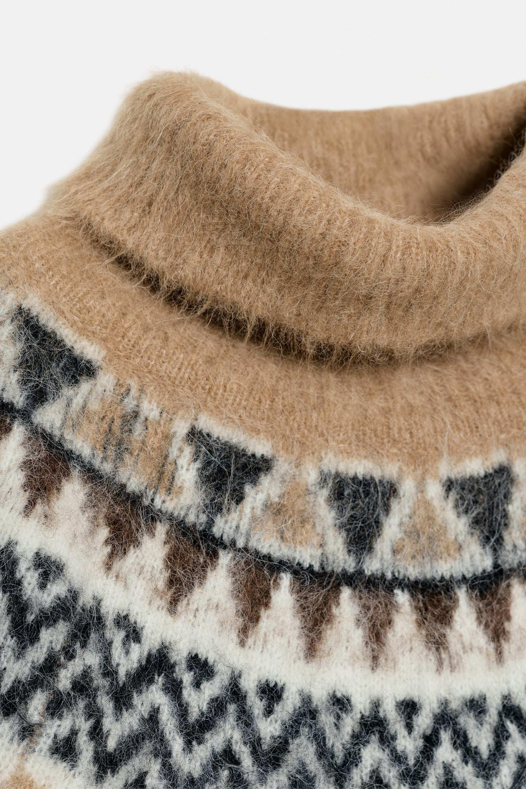 Alpaka-Mischgewebe-Jacquard-Pullover
