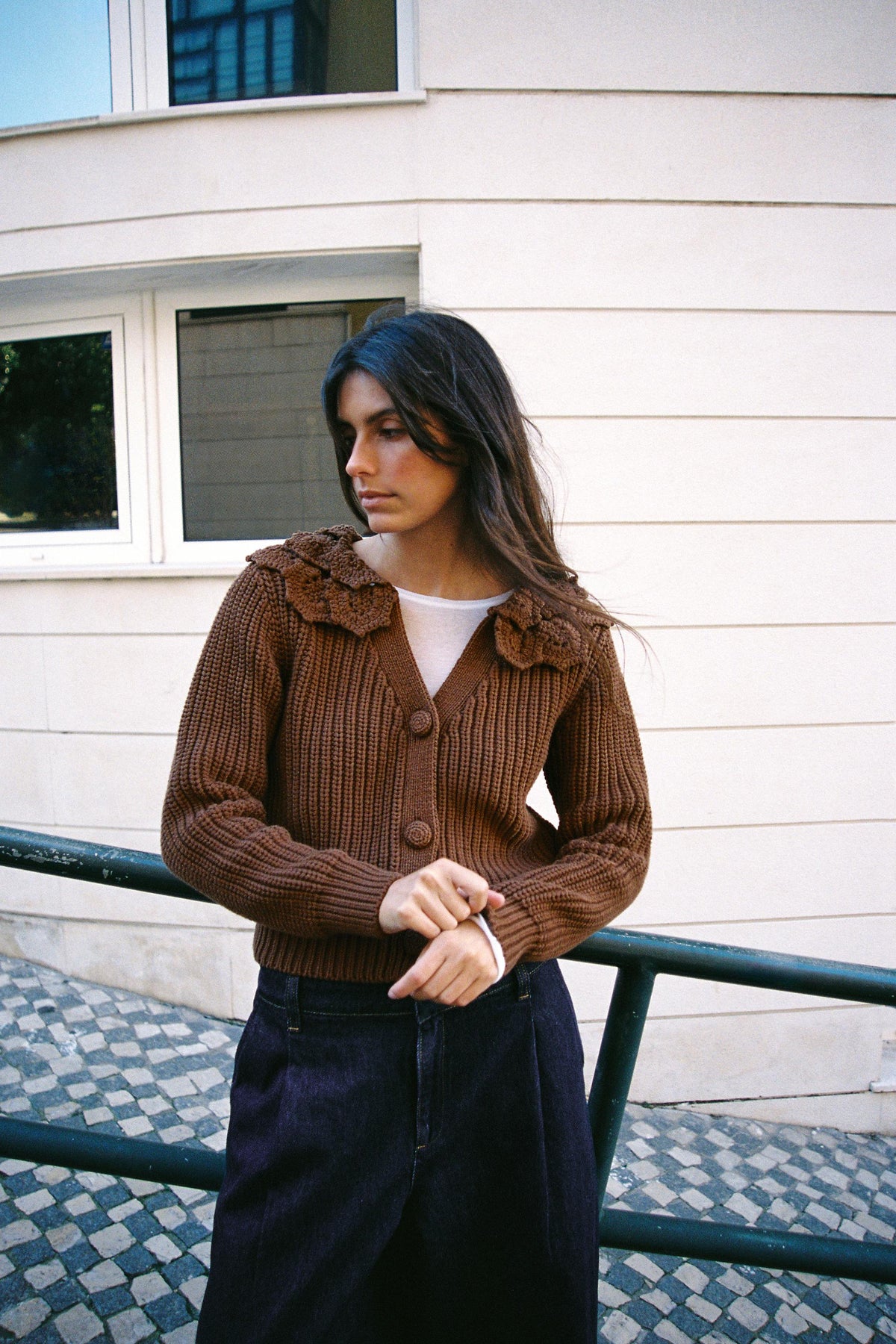 Cardigan mit Blumenmuster