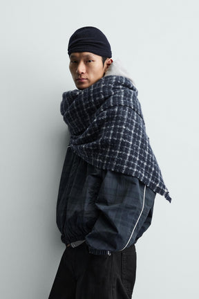 BRUSHED CHECK SCARF - Image 1