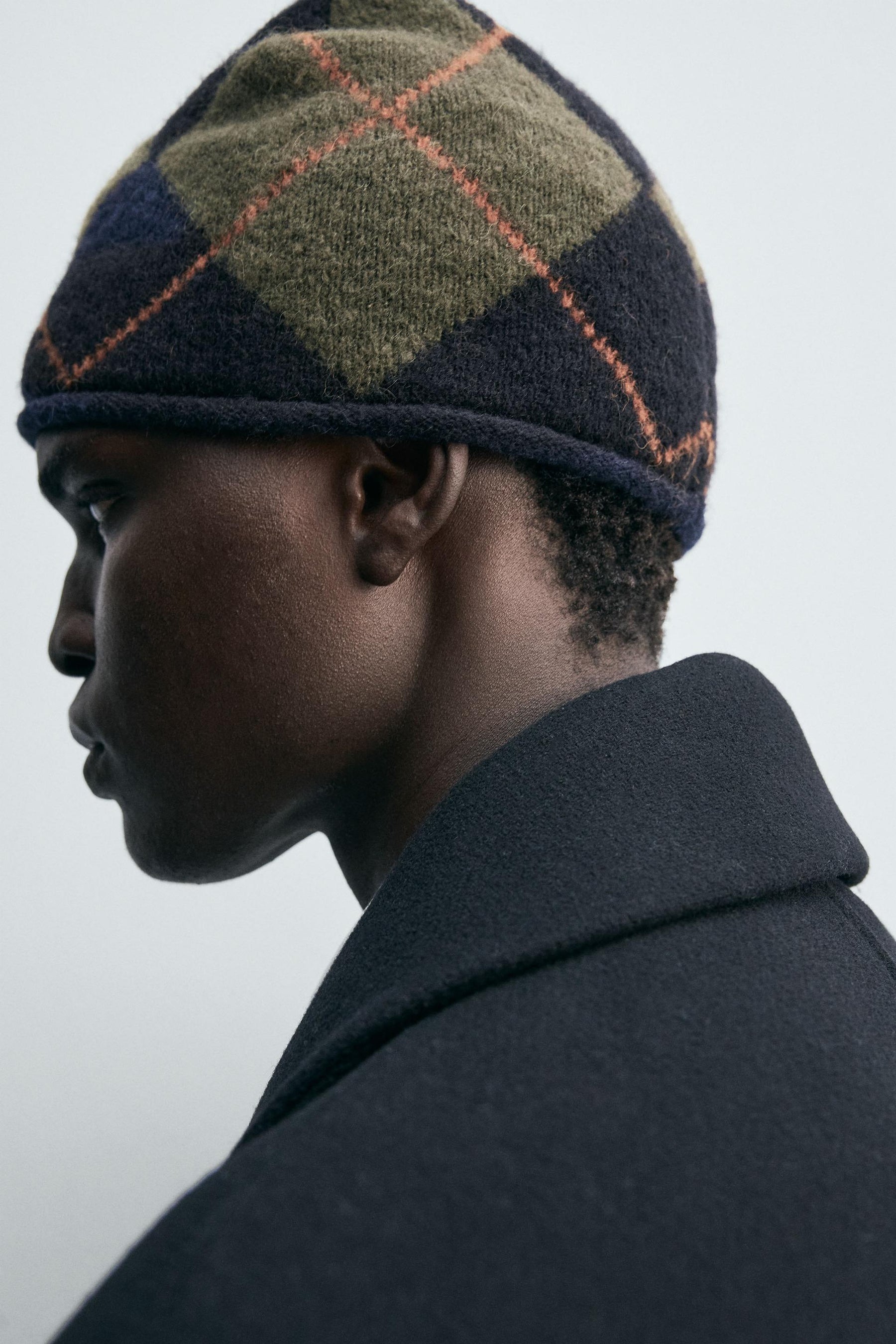 DIAMOND JACQUARD BEANIE - Image 4