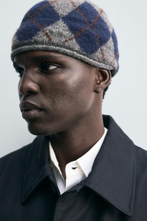 ARGYLE JACQUARD BEANIE - Image 4