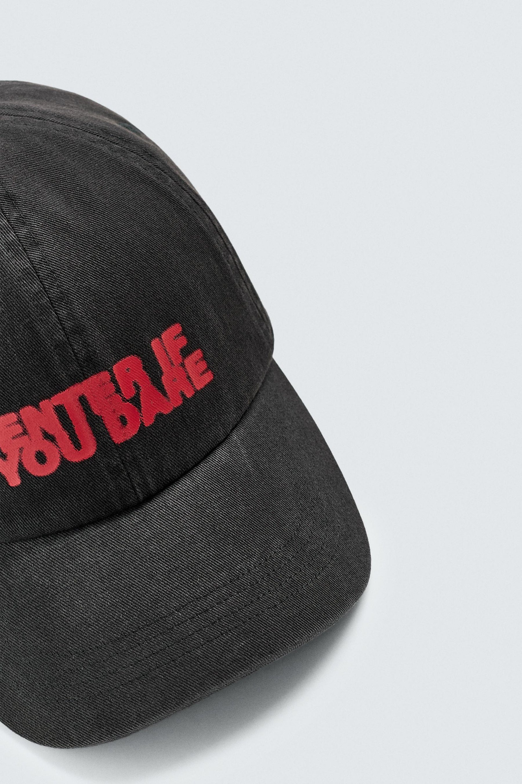 WASHED CAP WITH PRINTED TEXT - Image 7