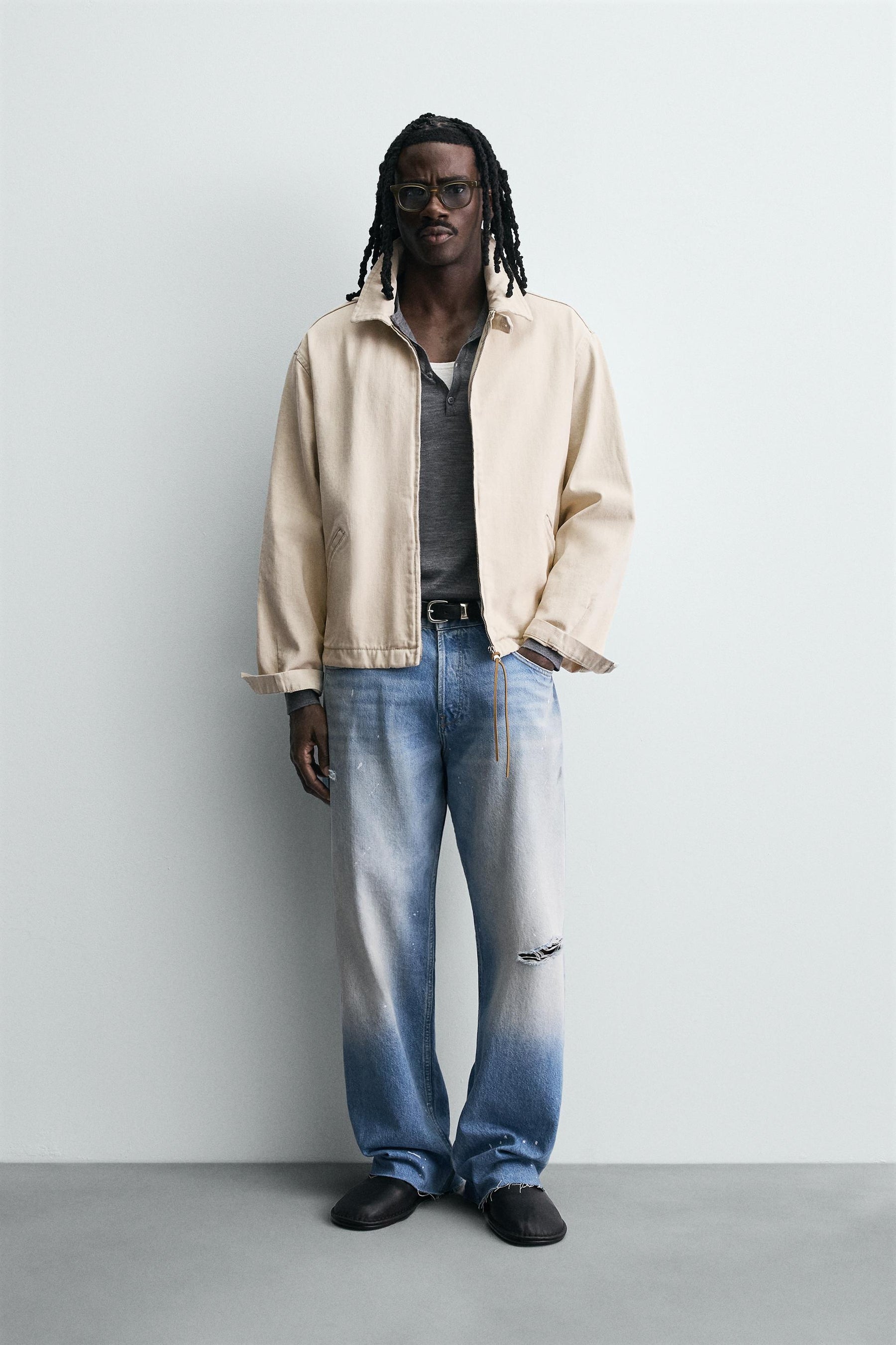 DENIM ZIP-UP JACKET - Image 1