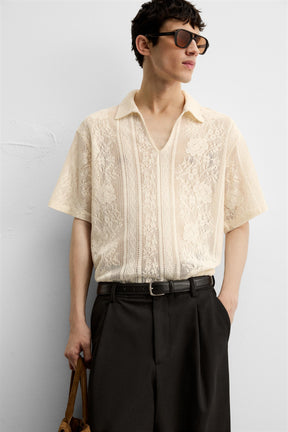 JACQUARD TEXTURED POLO SHIRT - Image 5