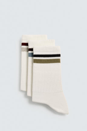 STRIPED SOCKS 3-PACK - Image 1