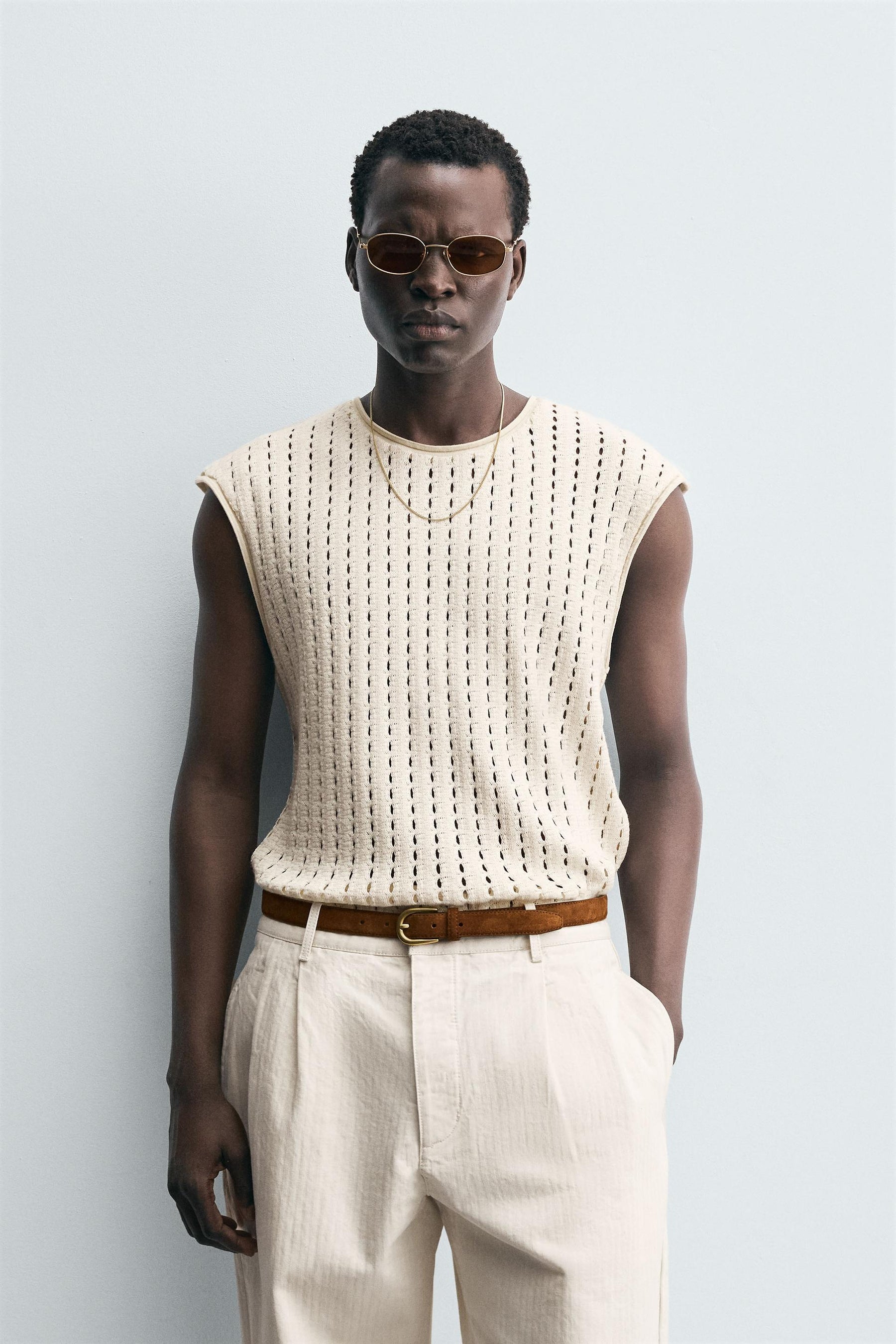 SLEEVELESS KNIT T-SHIRT - Image 2