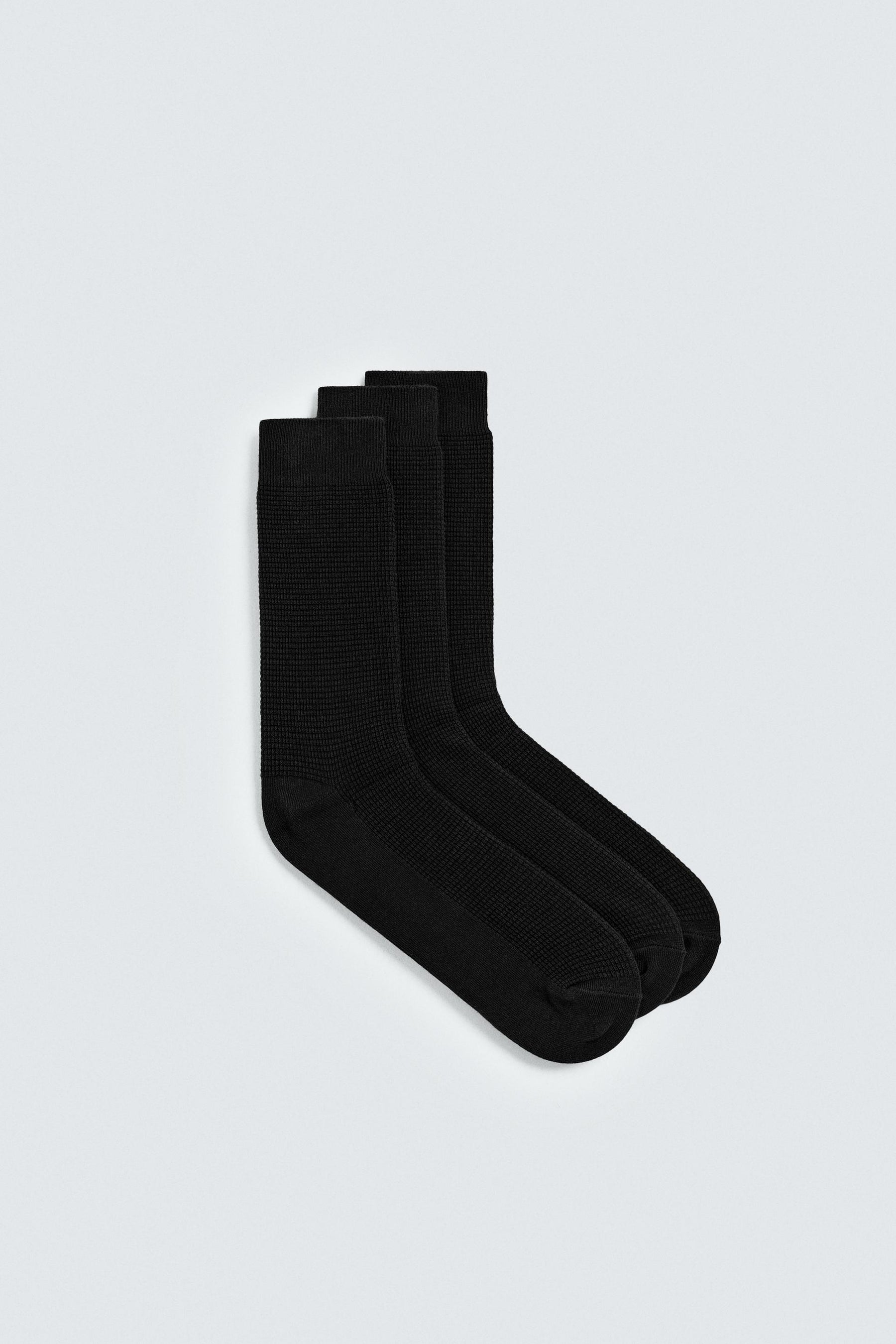3-PACK OF WAFFLE-KNIT SOCKS - Image 2