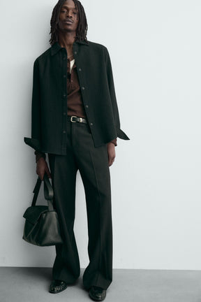 TEXTURED RELAXED FIT OVERSHIRT - Image 6