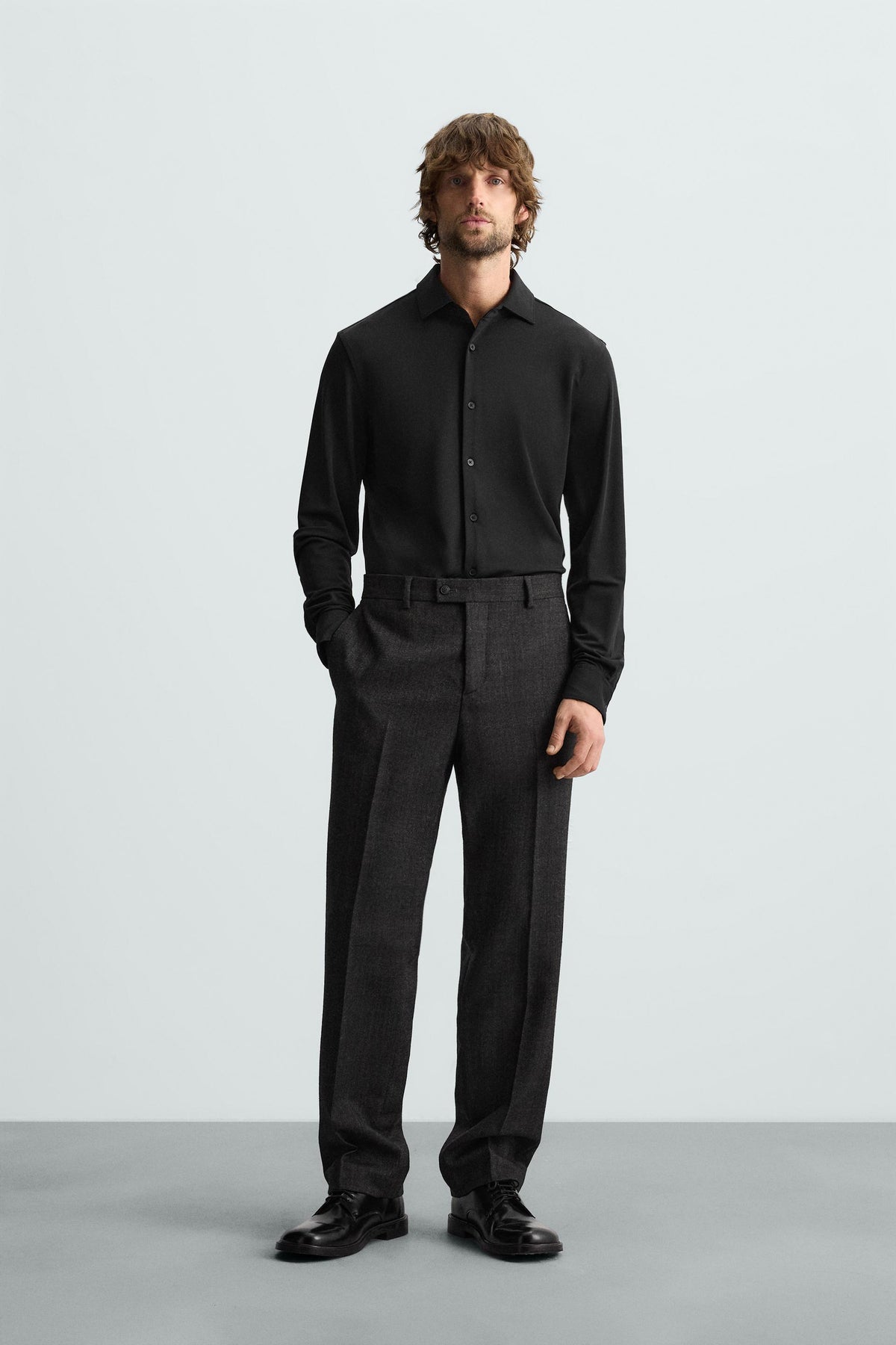 TEXTURED STRETCH SHIRT - Image 1