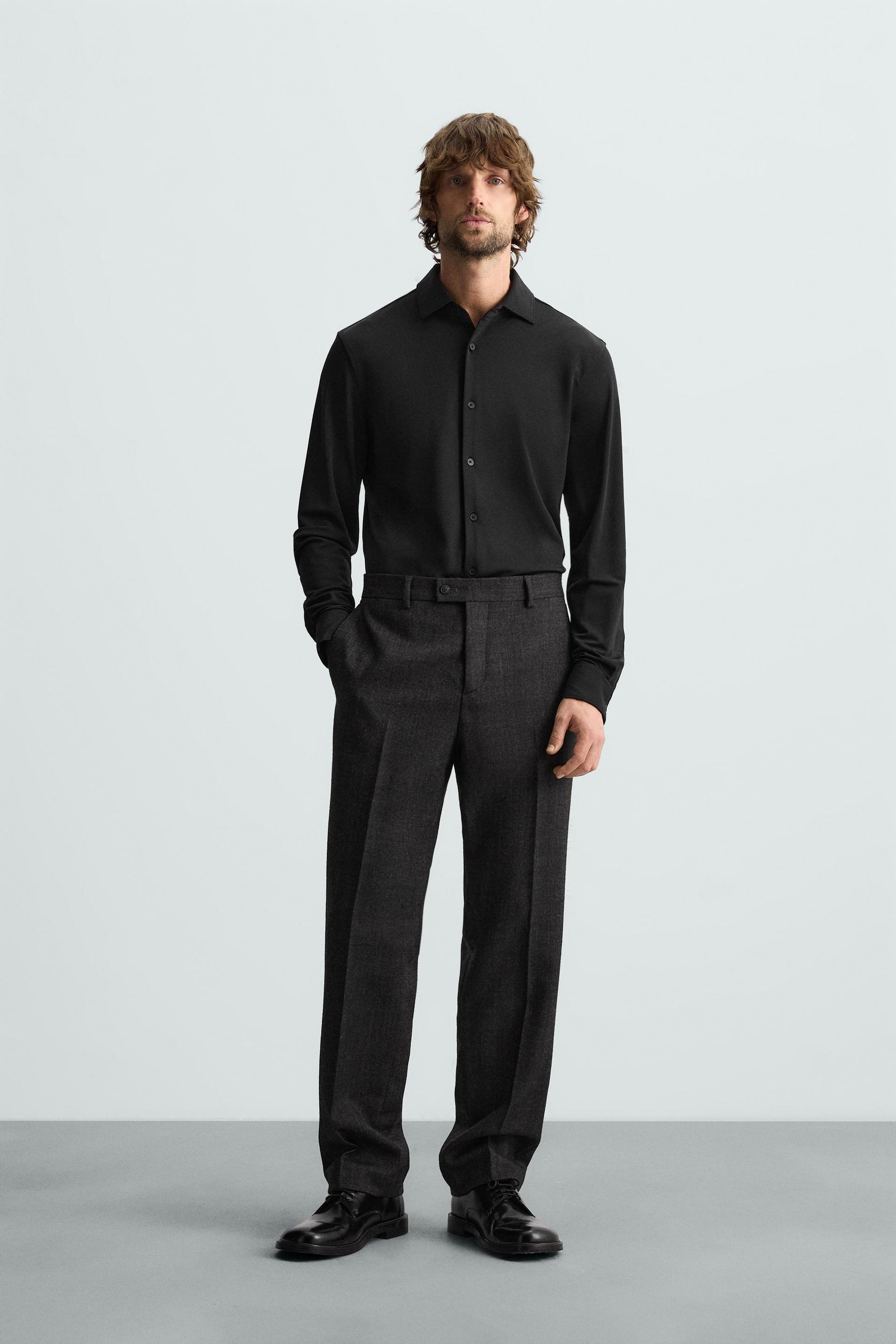 TEXTURED STRETCH SHIRT - Image 1