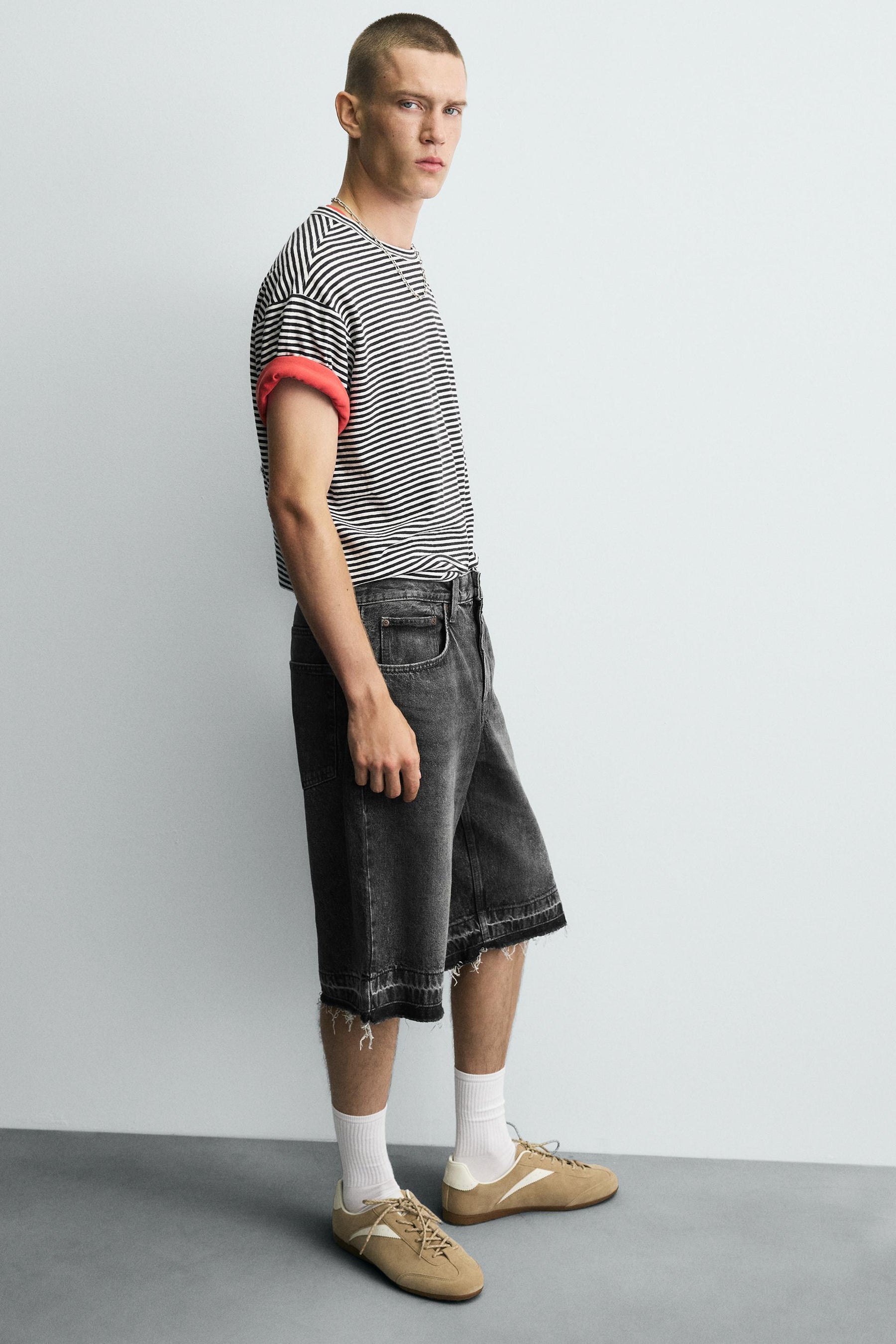 BAGGY FIT DENIM BERMUDA SHORTS - Image 5