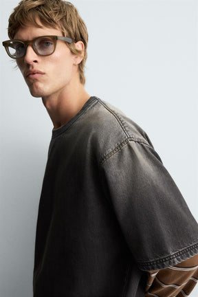 WASHED DENIM T-SHIRT - Image 5