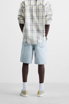 STRAIGHT-LEG DENIM BERMUDA SHORTS - Image 3
