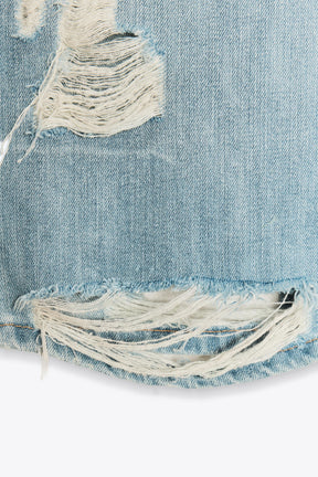 Zerrissene Jeans-Bermudashorts