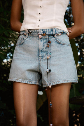 Mom-Shorts mit mittelhohem Bund