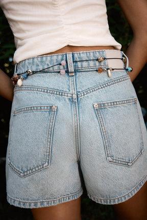 Mom-Shorts mit mittelhohem Bund