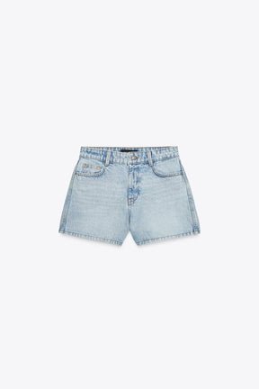 Mom-Shorts mit mittelhohem Bund