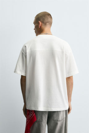 T-SHIRT WITH CONTRAST SLOGANS - Image 3