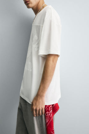 T-SHIRT WITH CONTRAST SLOGANS - Image 6