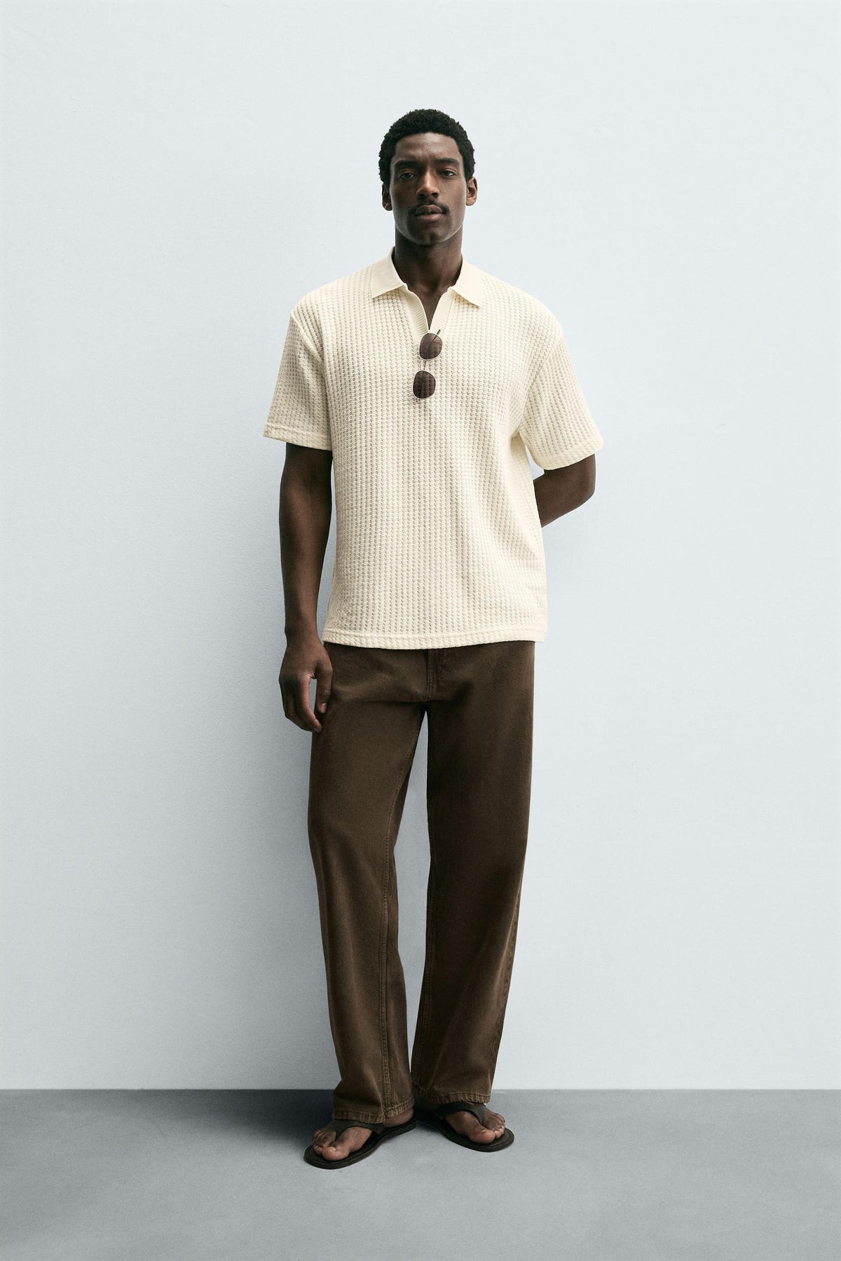 TEXTURED POLO SHIRT - Image 1