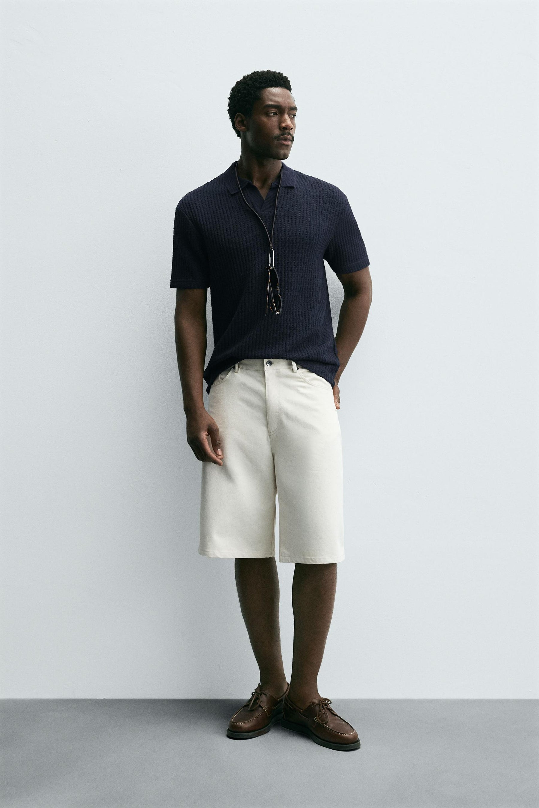 TEXTURED POLO SHIRT - Image 1