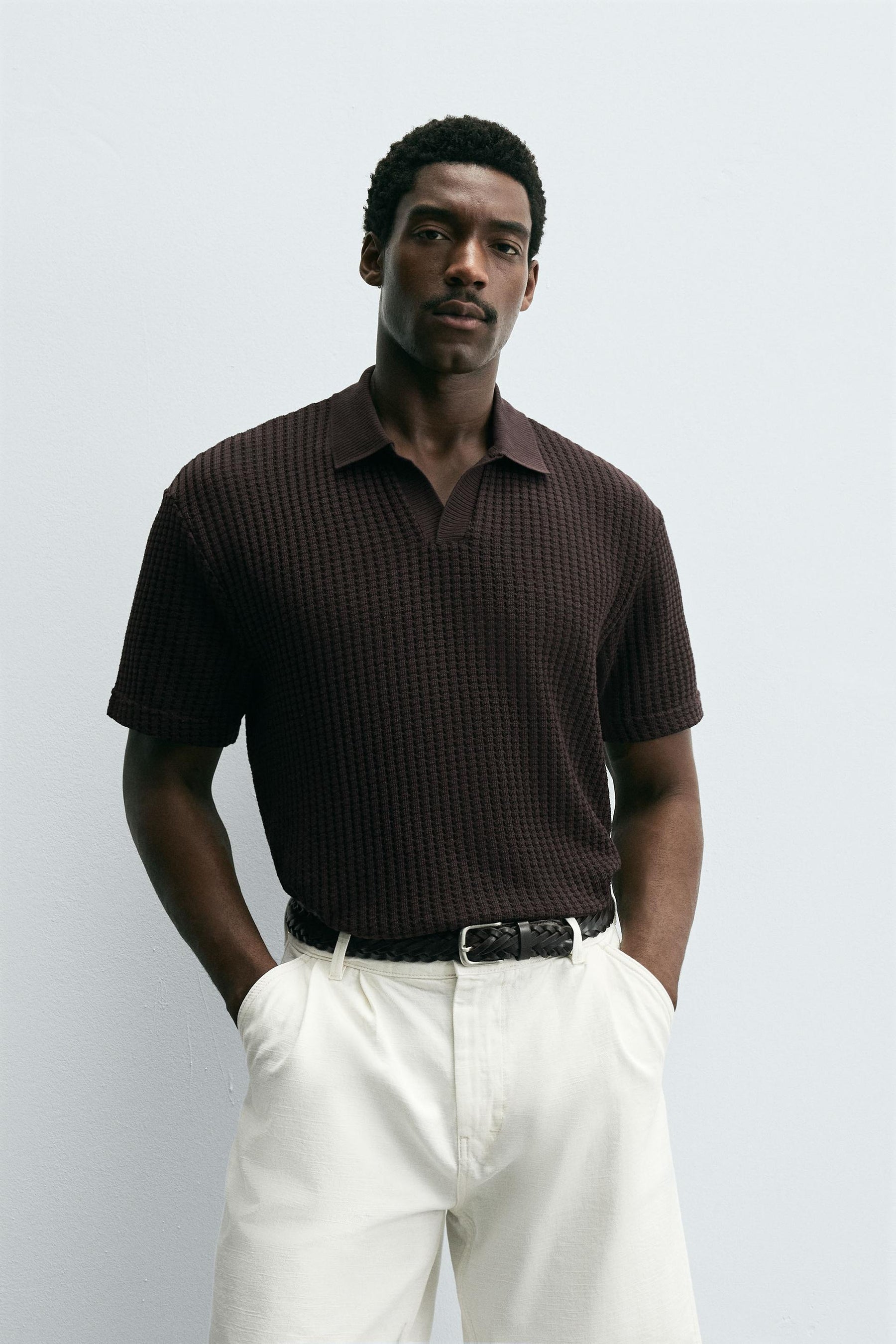 TEXTURED POLO SHIRT - Image 2