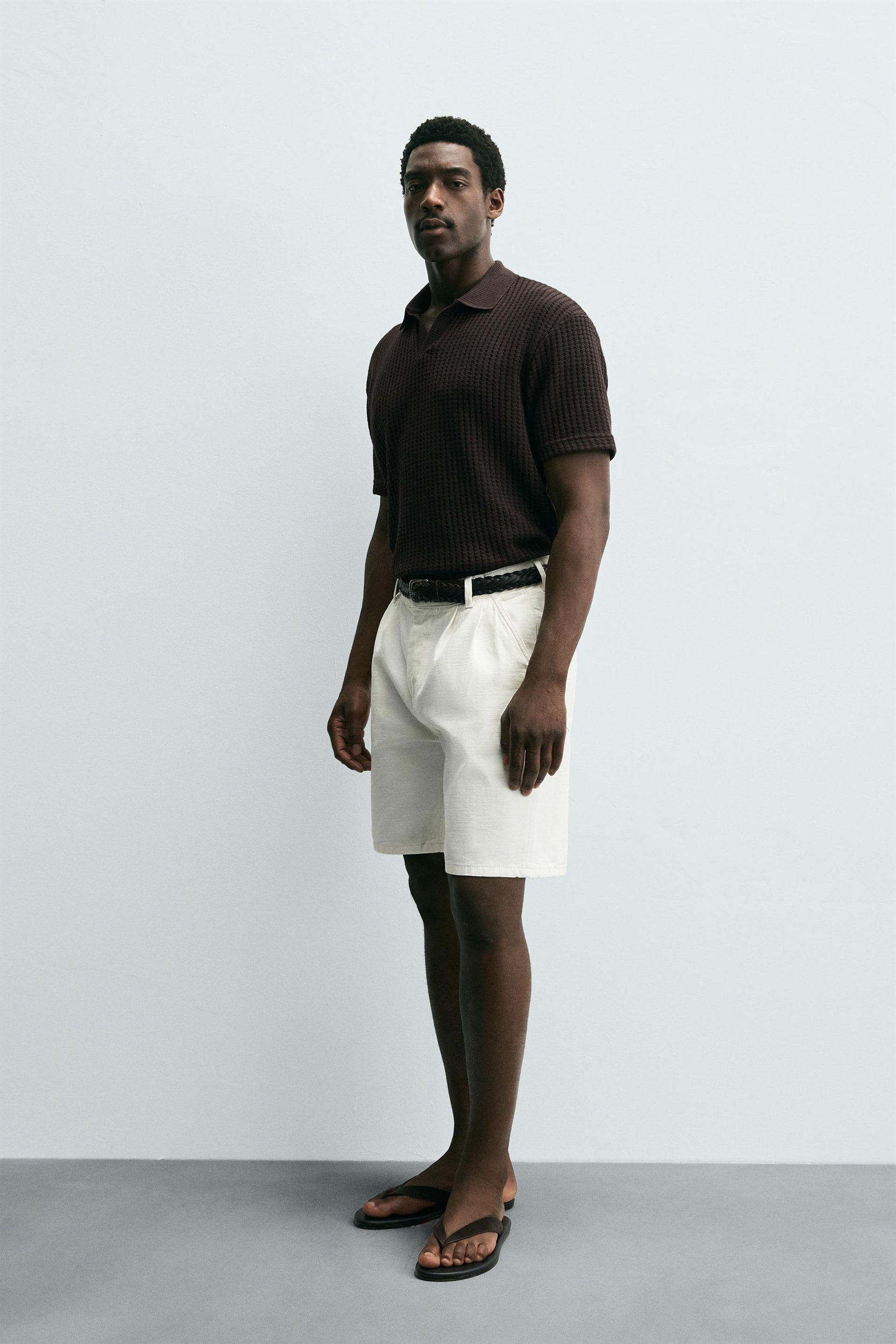 TEXTURED POLO SHIRT - Image 4