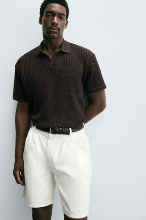 TEXTURED POLO SHIRT - Image 6
