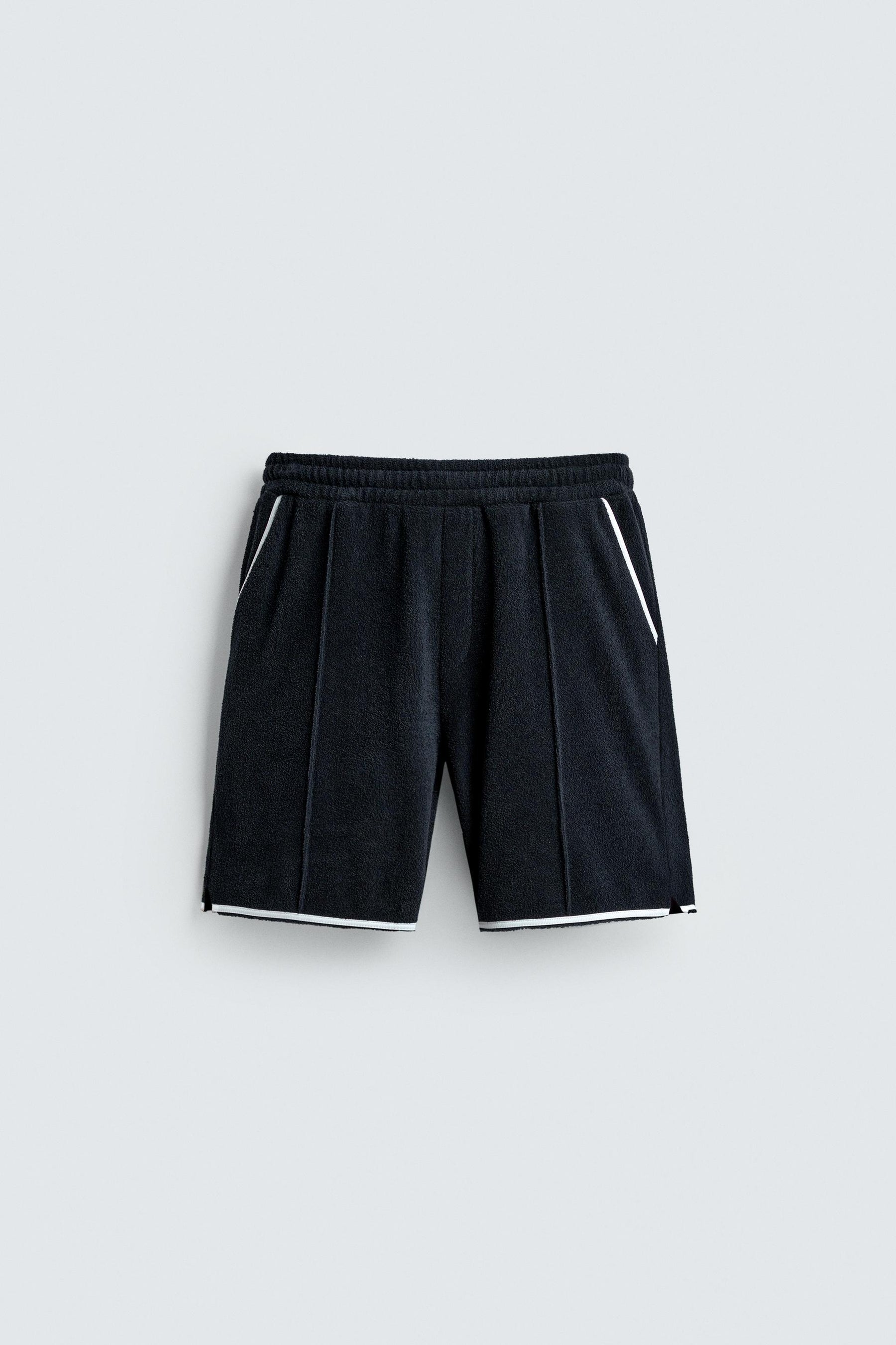 CONTRAST TOWELLING BERMUDA SHORTS - Image 6