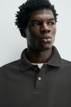 REGULAR FIT TEXTURED POLO SHIRT - Image 5