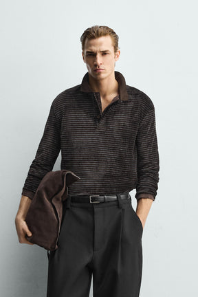 WASHED TEXTURED POLO SHIRT - Image 2