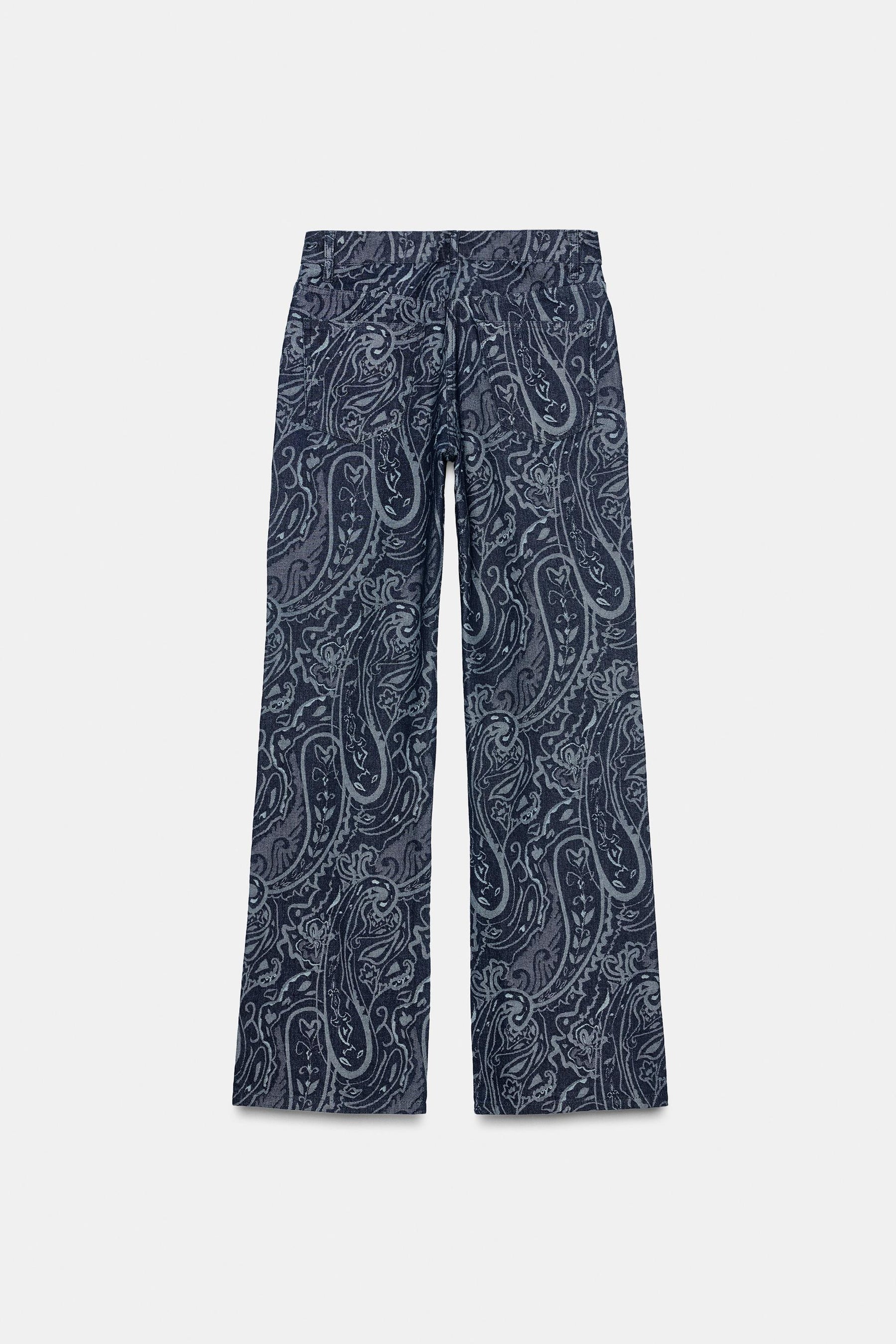 Jacquard-Denimhose