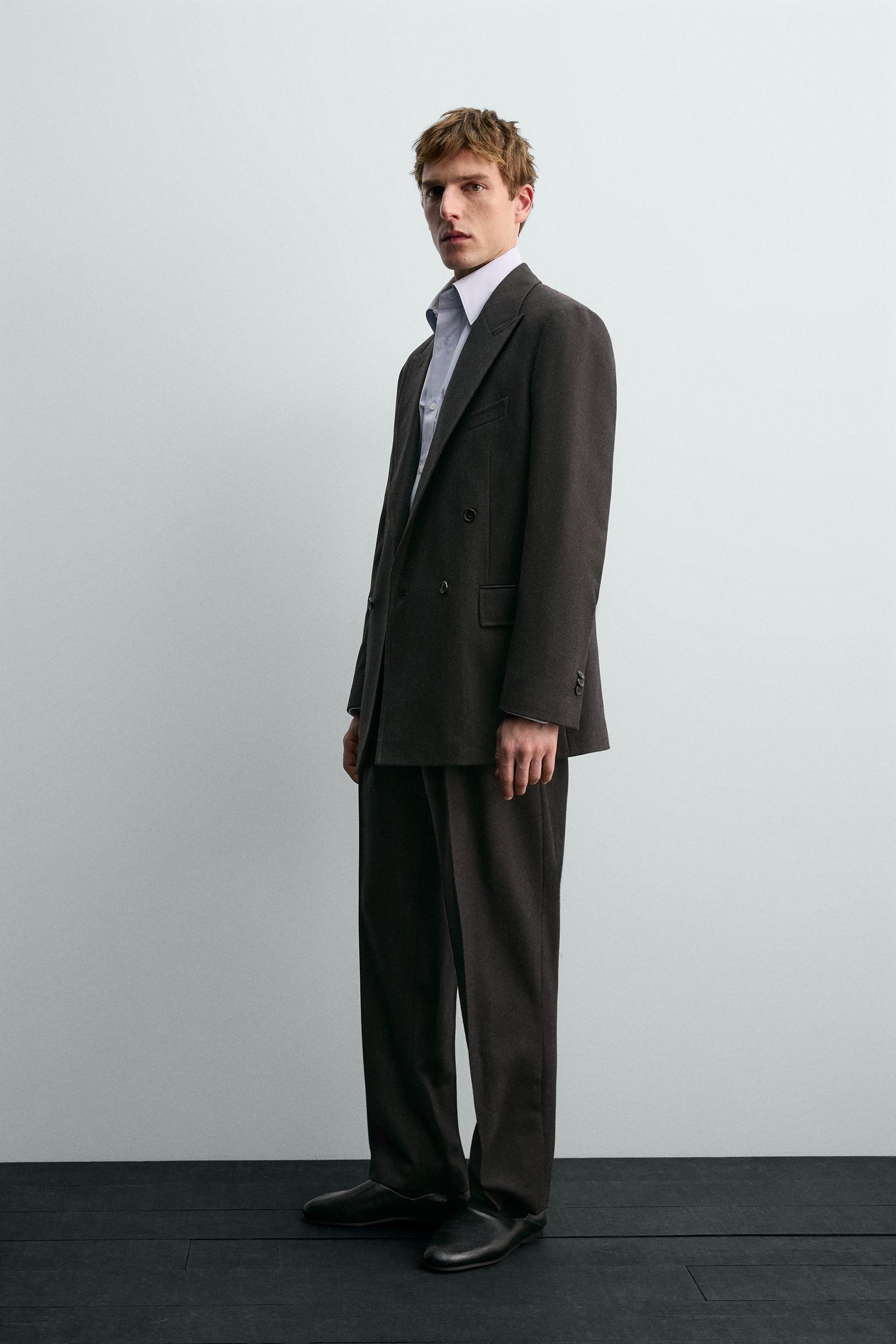 AARON LEVINE X DOUBLE-BREASTED WOOL SUIT BLAZER - Image 4