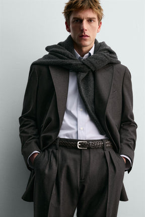 AARON LEVINE X DOUBLE-BREASTED WOOL SUIT BLAZER - Image 5
