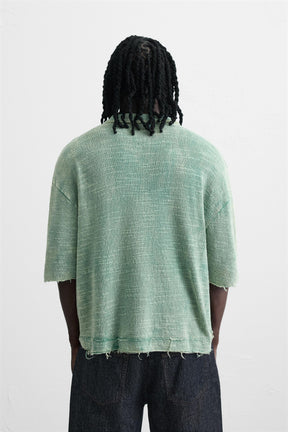 WASHED KNIT POLO SHIRT - Image 3