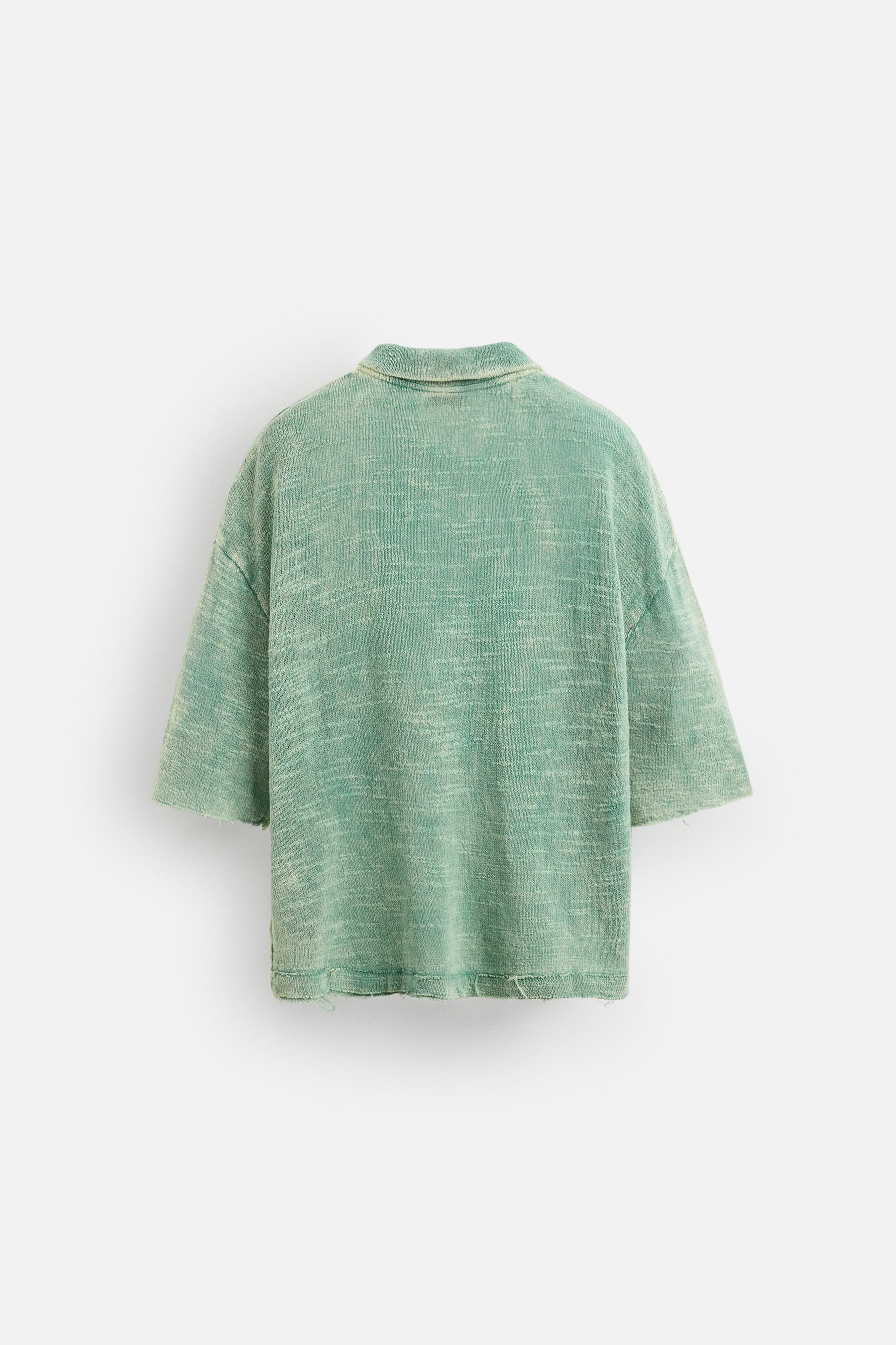 WASHED KNIT POLO SHIRT - Image 7