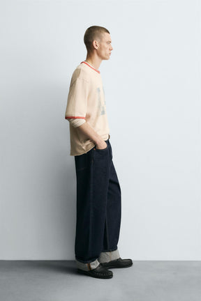 WASHED PRINTED KNIT T-SHIRT - Image 4