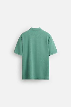 Washed Pique Polo