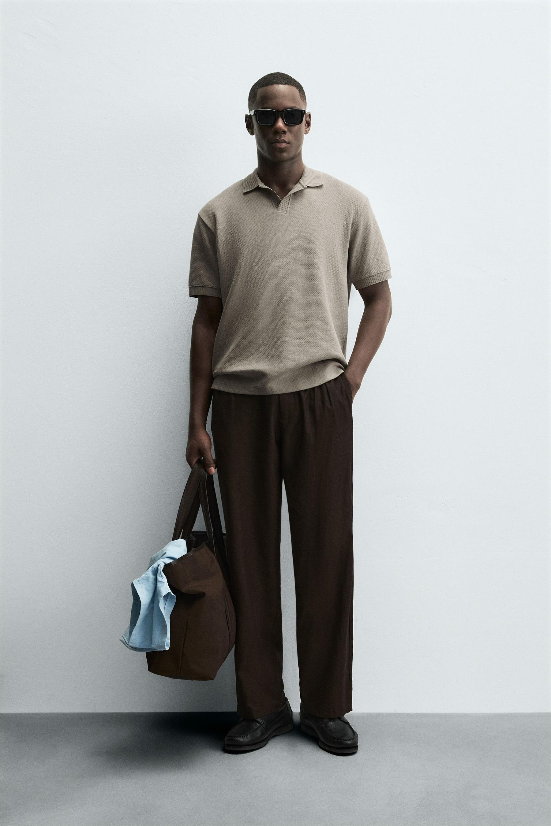 TEXTURED REGULAR FIT POLO SHIRT - Image 1