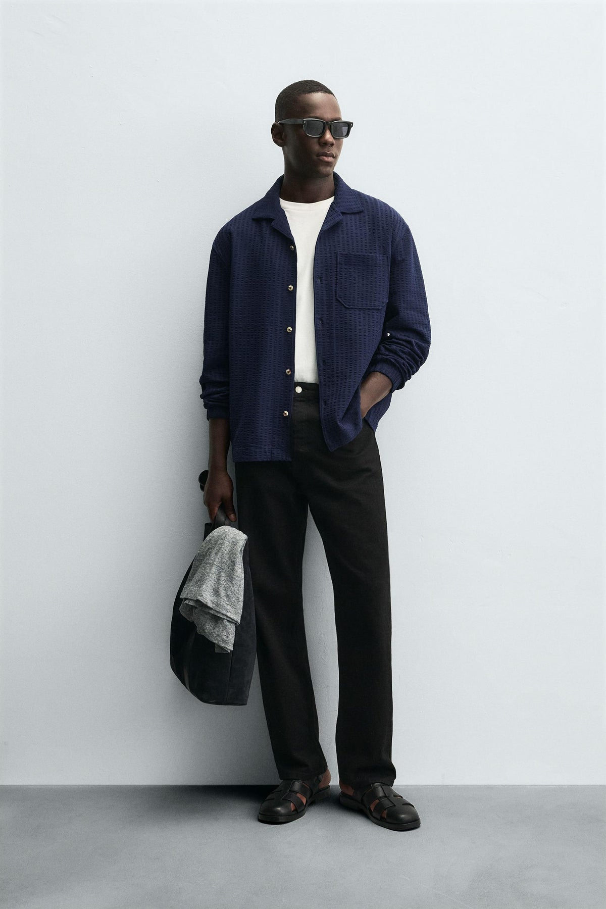 COMFORT SEERSUCKER OVERSHIRT - Image 1
