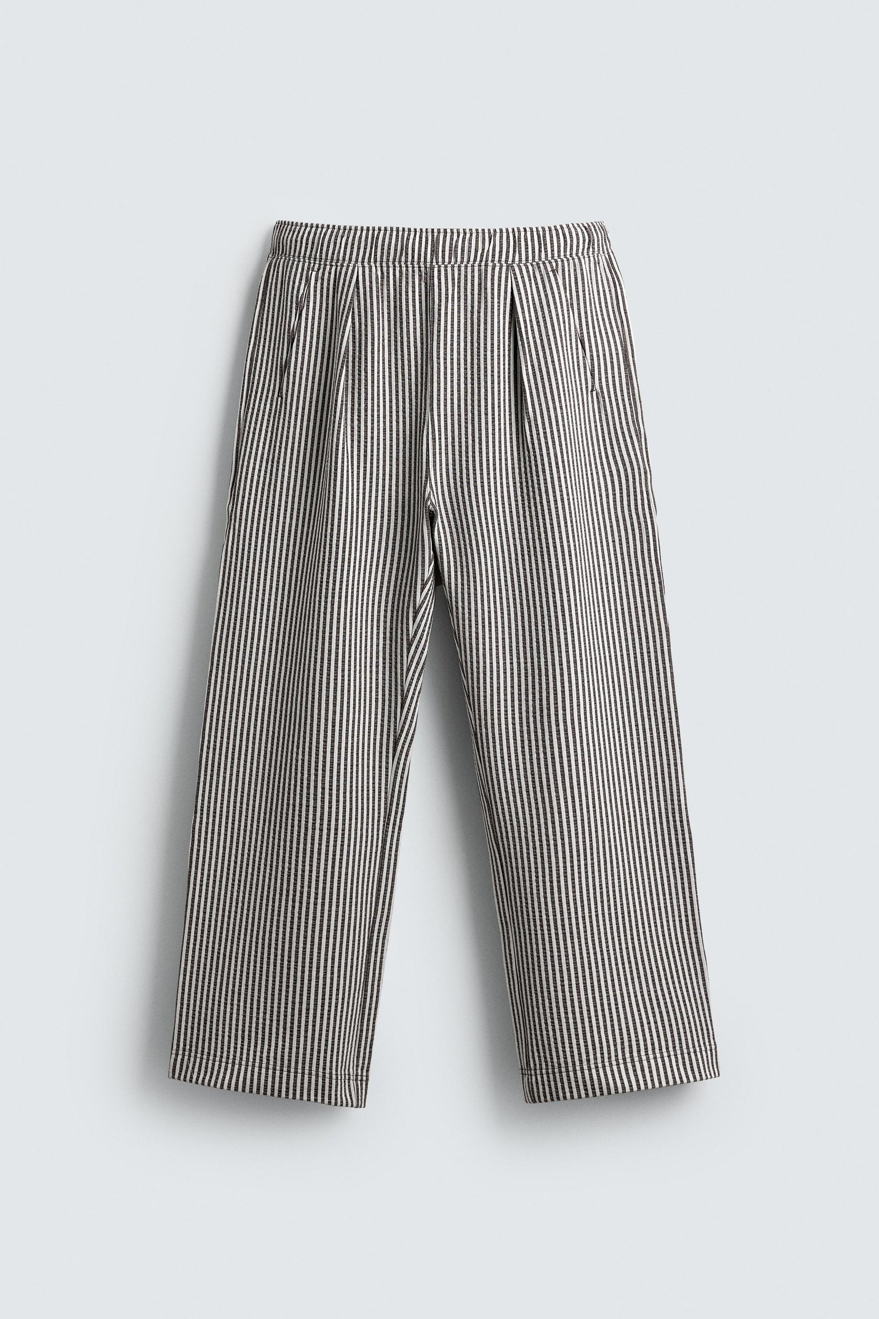 COMFORT STRIPED SEERSUCKER TROUSERS - Image 7