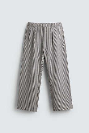 COMFORT STRIPED SEERSUCKER TROUSERS - Image 7
