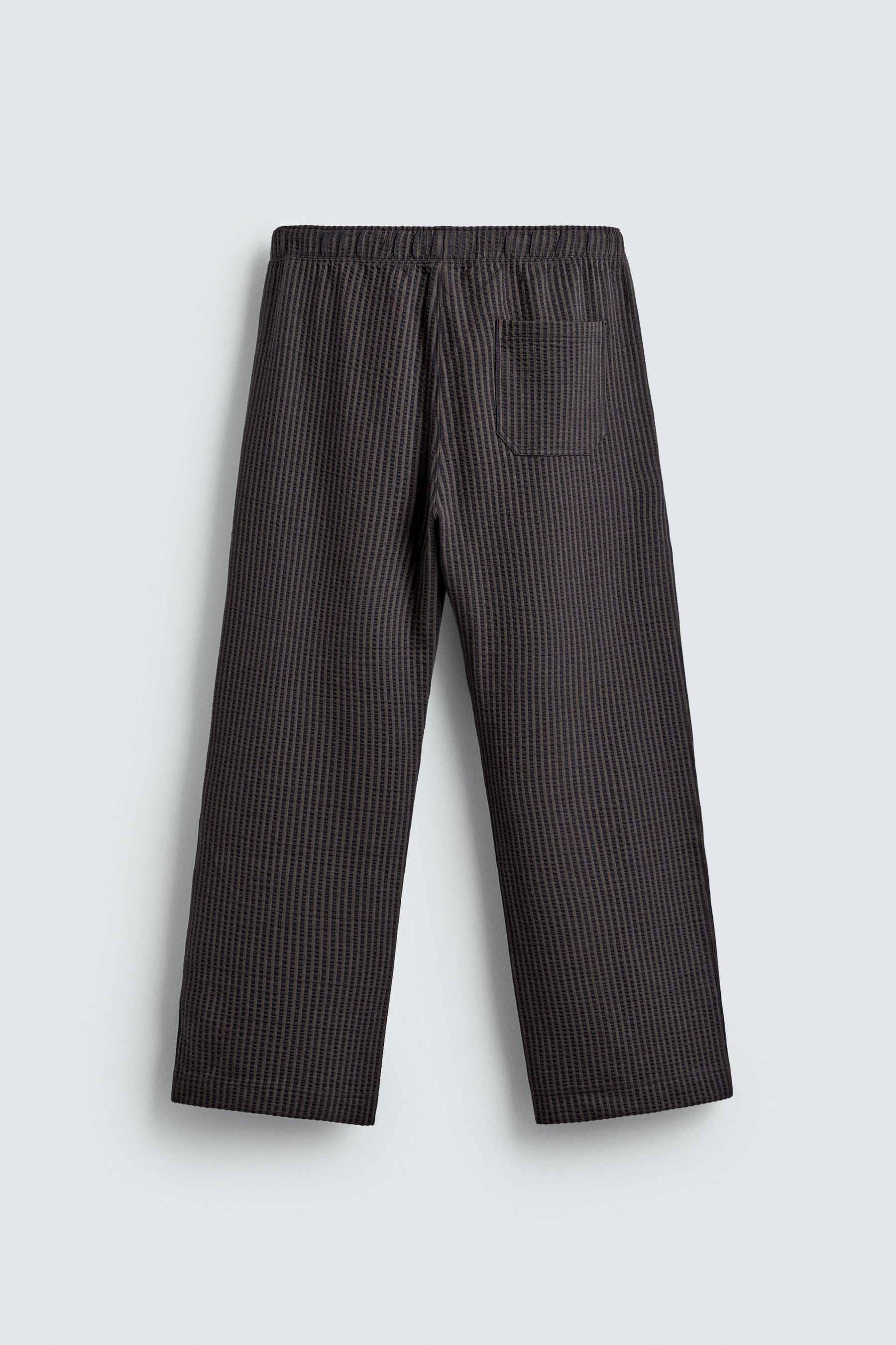 COMFORT STRIPED SEERSUCKER TROUSERS - Image 8