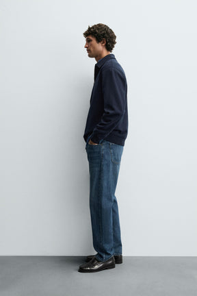 INTERLOCK POLO SWEATSHIRT WITH ZIP - Image 4