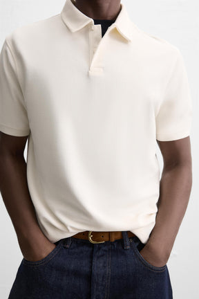 BASIC TEXTURED POLO SHIRT - Image 5