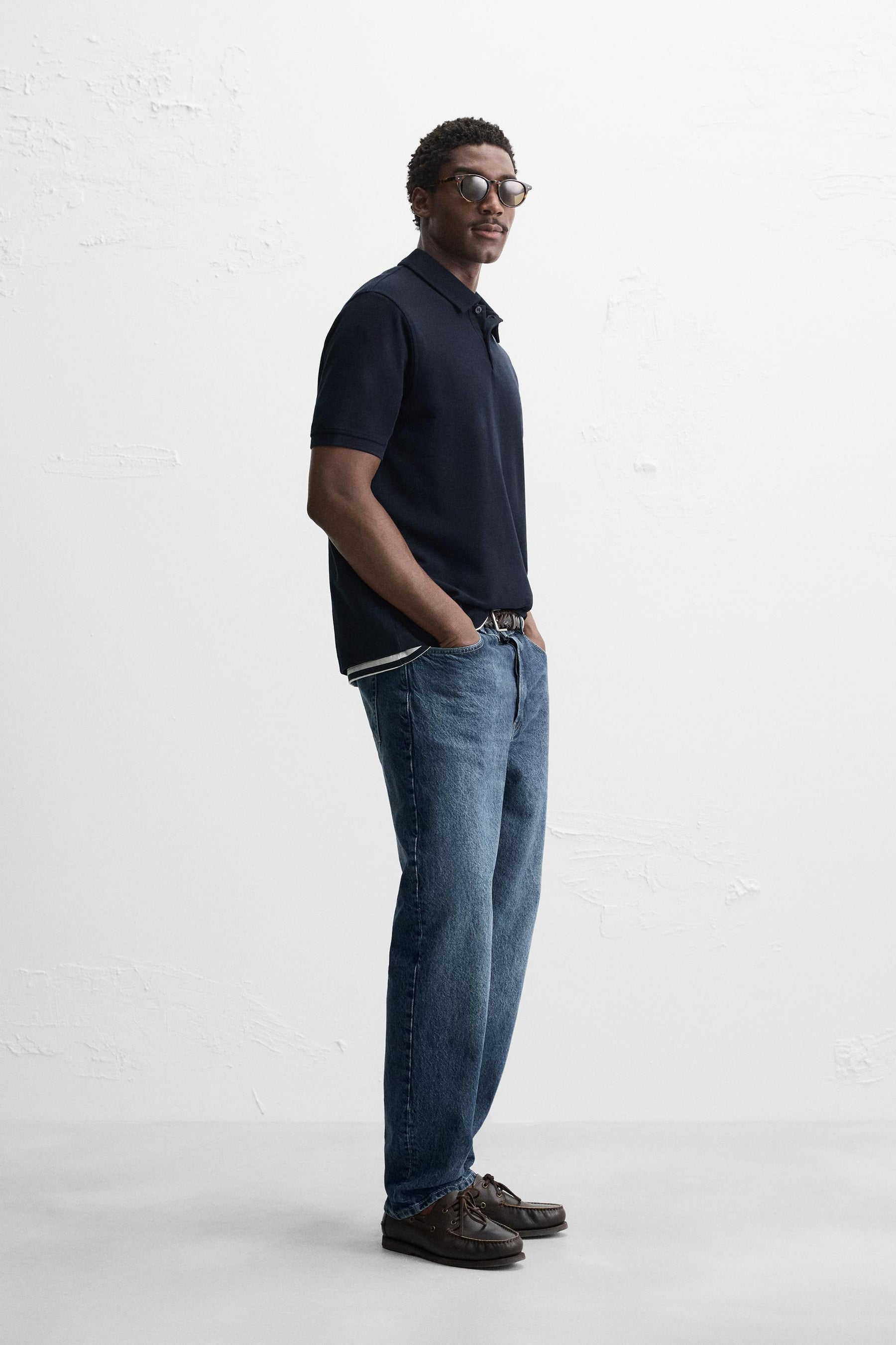 BASIC TEXTURED POLO SHIRT - Image 4