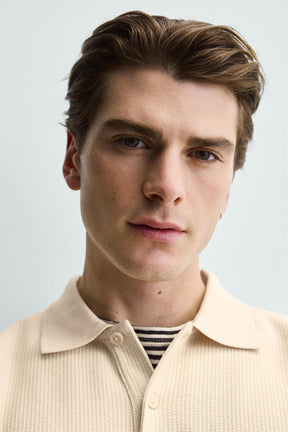Striped Texture Polo