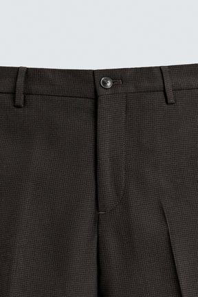 Houndstooth Pattern Trousers