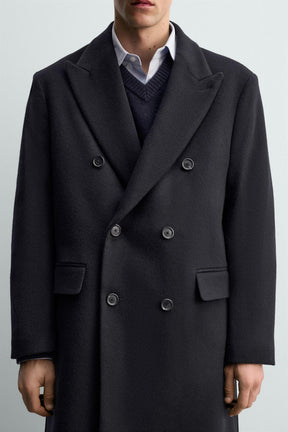 DOUBLE-BREASTED WOOL BLEND COAT AARON LEVINE X - Image 5