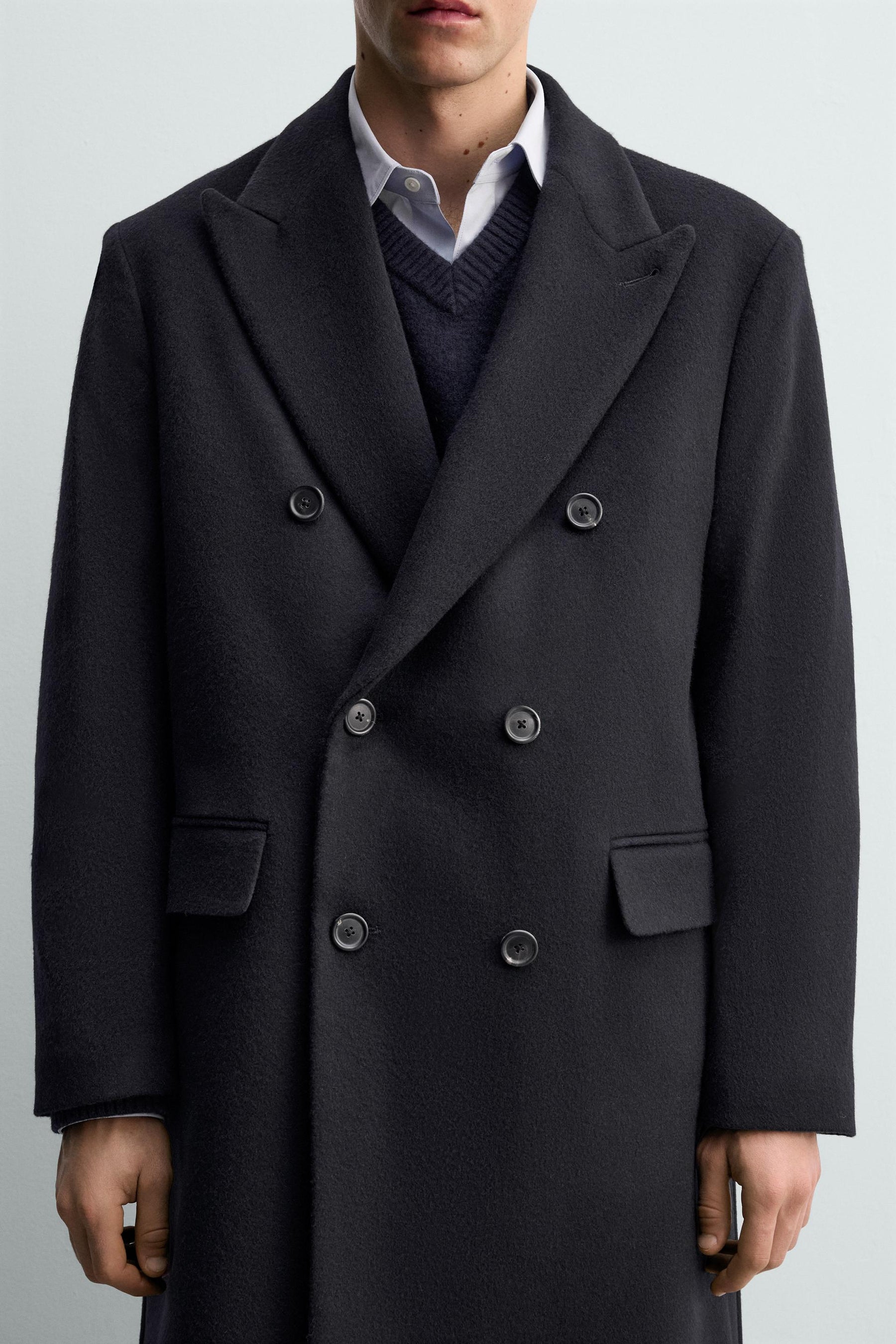 Double-Breasted Wool Coat